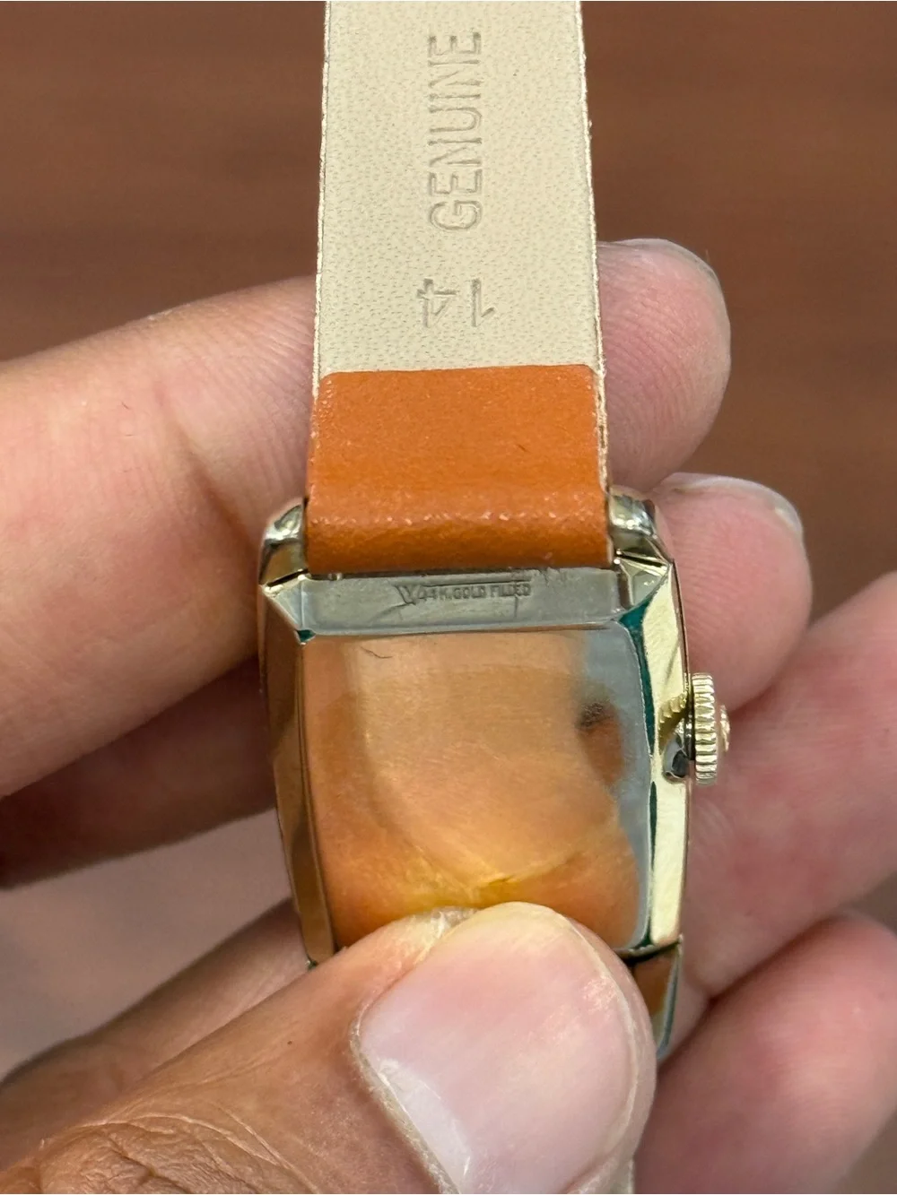 HAMILTON MENS 1940s CURVEX MECHANICAL 14k GOLD FILLED ART DECO WRISTWATCH